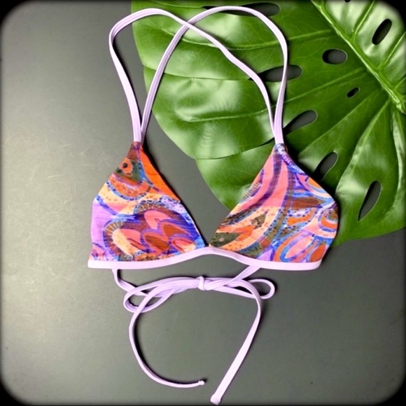 Dakine Other - hP] DAKINE PURPLE MIX BIKINI HALTER TOP
